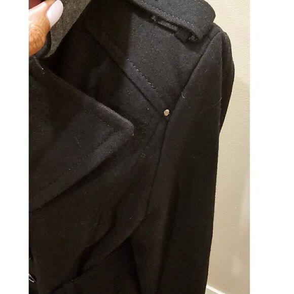 Kenneth Cole New York 3/4 Length Black Pea Coat Size 14 - Picture 3 of 13